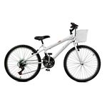 Bicicleta Aro 24 Serena Plus Branco Feminina 21 Marchas - Master Bike