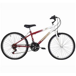 Bicicleta Aro 24 Verden Bikes Live com 18 Marchas – Branca/Vermelha