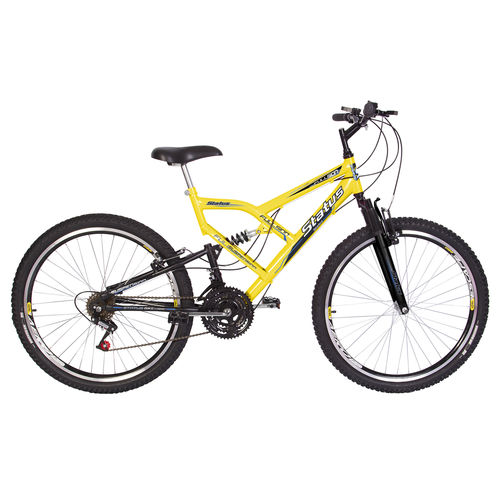 Bicicleta Aro 26 18v Status Full - Amarela