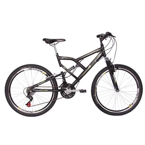 Bicicleta Aro 26 24 Marchas Big Rider Full Suspension Preta - Mormaii