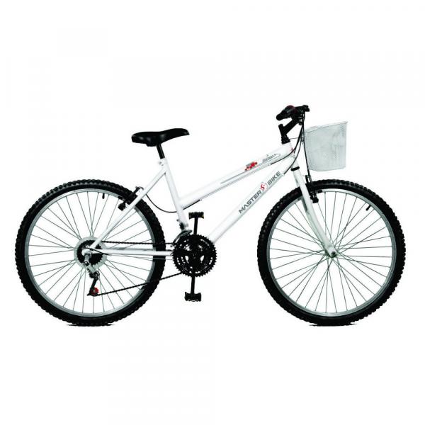 Bicicleta Aro 26 Feminina Master Bike Serena Plus 21 Marchas Branco