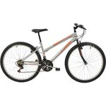 Bicicleta Aro 26 Feminina Mtb Polimet V-brake 18v Prata