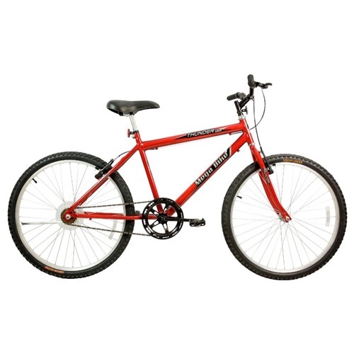 Bicicleta Aro 26 Freios V-Break Quadro AÃ§o Thunder Free Vermelho - Mega Bike - Vermelho - Dafiti