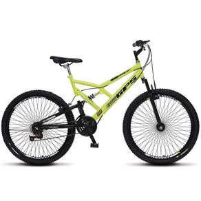 Bicicleta Aro 26 Full-s GPS Aero Dupla Suspensão 72 Raias - Amarelo