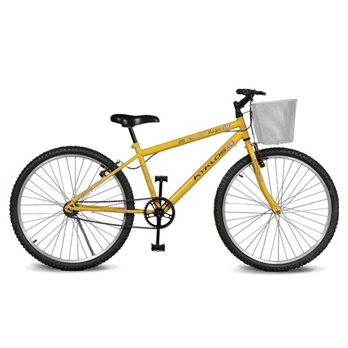 Bicicleta Aro 26 Magie Sem Marchas Amarelo Kyklos