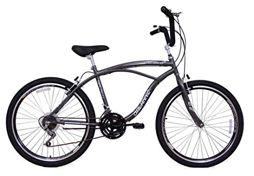 Bicicleta Aro 26 Masculina Beach 18 Marchas Grafite