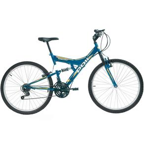 Bicicleta Aro 26 Polimet Kanguru com Suspensão Dupla e 18 Marchas - Azul