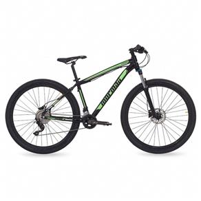 Bicicleta Aro 29 Mountain Bike Venice 4.0 Mormaii Alumínio + Shimano + Suspensão - Preto-Verde