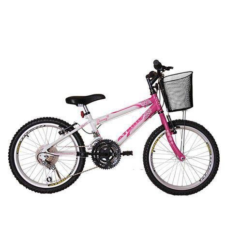 Bicicleta Athor Aro 20 Mtb 18/m Charmy Feminino C/ Cestão - Rosa