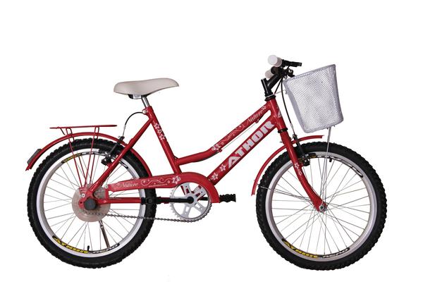 Bicicleta Athor Aro 20 Nature com Cesta Vermelha