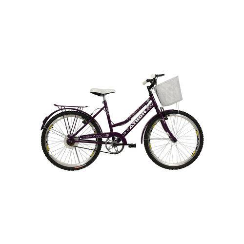 Bicicleta Athor Aro 20 Nature Violeta com Cesta