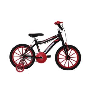 Bicicleta Athor Aro 16 Max Aluminio Masculino Preta com Kit Vermelho