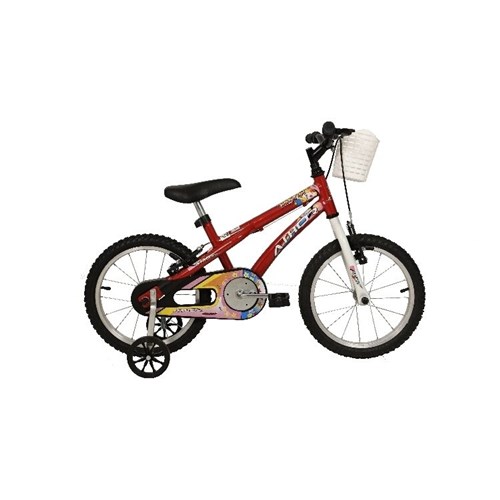 Bicicleta Baby Girl Aro 16 com Cestinha 3006 Athor (Vermelho)