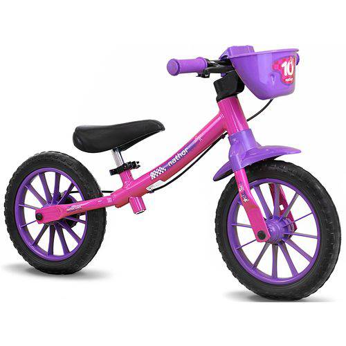 Bicicleta Balance Bike de Equilíbrio Sem Pedal Feminina com Capacete