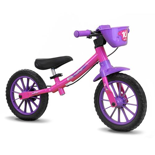 Bicicleta Balance Bike Sem Pedal Feminina - Nathor