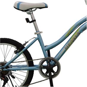 Bicicleta Benoá G20K510 6 Marchas Aro 20 com Suspensão Azul Claro