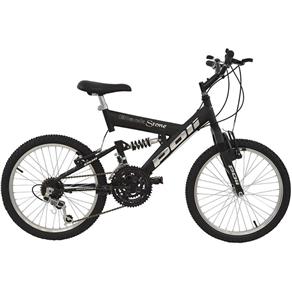 Bicicleta BlackStone V-Brake Full Suspension Aro 20 Polimet