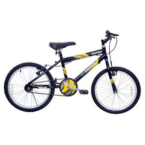 Bicicleta Cairu Juvenil Aro 20 Mtb Super Boy Preta/Amarelo