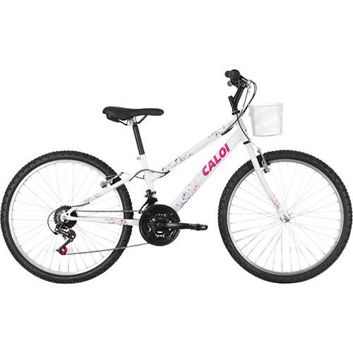 Bicicleta Caloi Ceci Aro 24 21 Marchas MTB - Branco