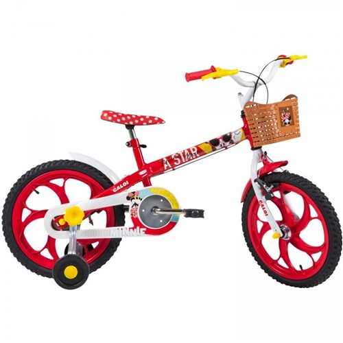 Bicicleta Caloi Minnie Aro 16 Vermelha