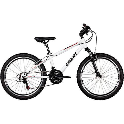 Bicicleta Caloi Mountain Wild Aro 24 21 Marchas MTB - Branco