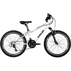 Bicicleta Caloi Mountain Wild Aro 24 21 Marchas MTB - Branco