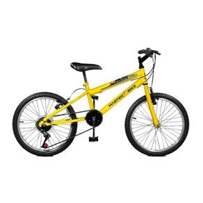 Bicicleta Ciclone Plus Master Bike Aro 20 7 Marchas Amarelo