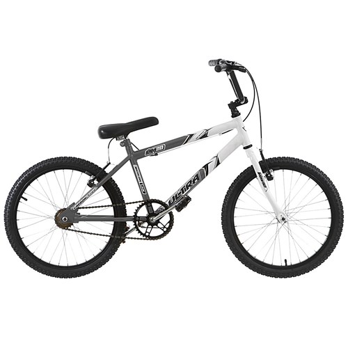 Bicicleta Cinza Fosca e Branca Aro 20 Bicolor Pro Tork Ultra