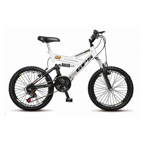 Bicicleta Colli Fulls GPS Aro 20 21 Marchas Suspensão Dupla 310 Branco