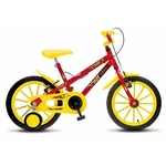 Bicicleta Colli MTB Hot Aro16 Masculino Vermelho Amarelo