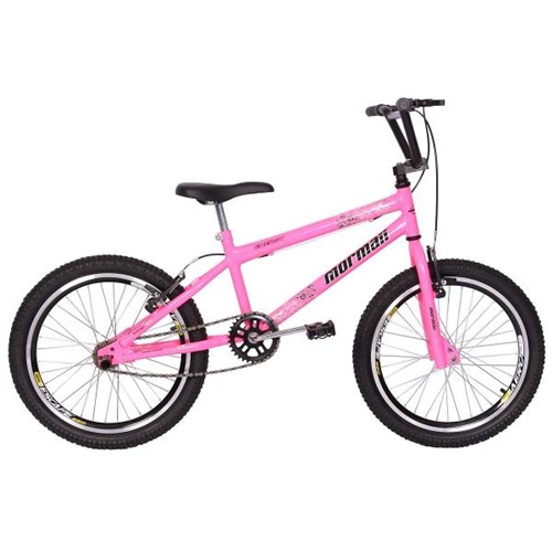 Bicicleta Cross Energy Aro 20 Feminino Rosa Flúor Mormaii