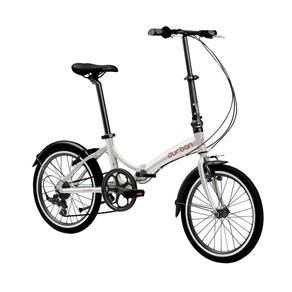 Bicicleta Dobrável Aro 20 com 6 Marchas Shimano Quadro de Aço Carbono Prata - RIO - Durban (Prata)