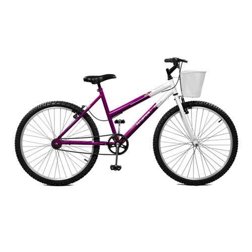 Bicicleta Fem Serena Aro 26 Violeta E Branco Master Bike