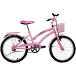 Bicicleta Feminina Aro 20 com cestinha Susi Rosa
