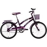 Bicicleta Feminina Aro 20 com cestinha Susi Violeta