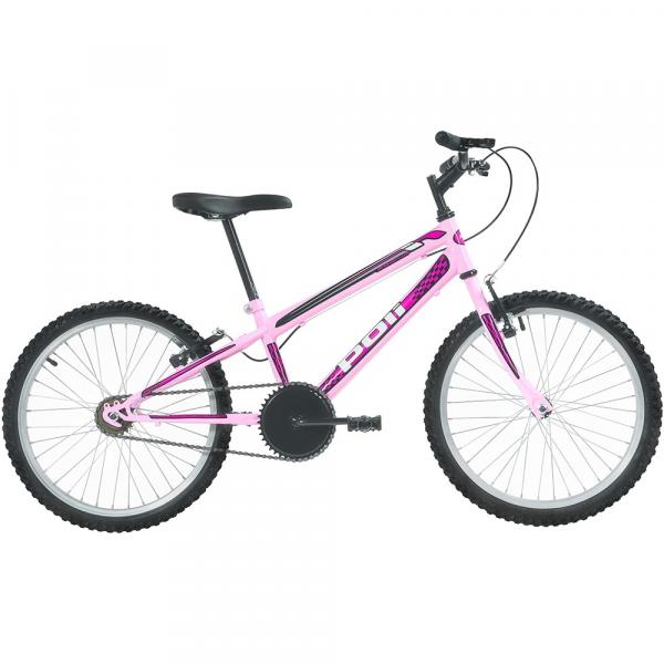 Bicicleta Feminina Aro 20 Monomarcha Rosa 7139 Polimet