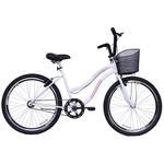 Bicicleta Feminina Aro 26 Beach Branca