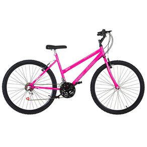 Bicicleta Feminina Rosa Aro 26 18 Marchas Aço Pro Tork Ultra