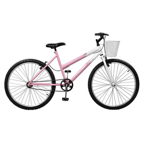 Bicicleta Feminina Serena Aro 26 Master Bike - Rosa e Branco