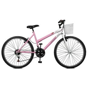 Bicicleta Feminina Serena Quadro 26 Raios 36 Master Bike Rosa e Branco - Rosa e Branco