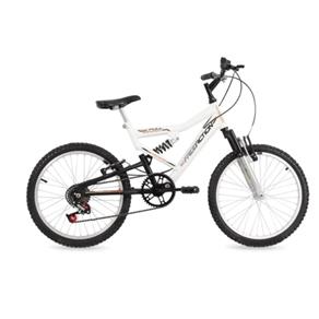 Bicicleta Free Action Aro 20 Full FA-240 6V Branco/Preto -04-047.019