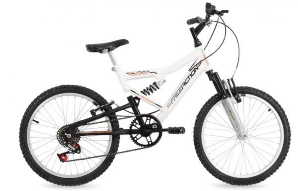 Bicicleta Free Action Aro 20 Full FA-240 6V Branco/Preto -04-047.019