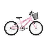 Bicicleta Free Action Aro 20 Kiss C/ Cesta Rosa - 04-047.005