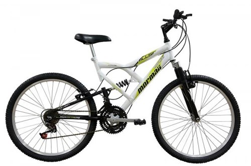 Bicicleta Full FA240 18V Aro 24 Branco 18 Marchas - Mormaii