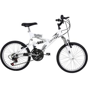 Bicicleta Full Suspension Kanguru Aro 20 V-Brake 18V Branca - Cd