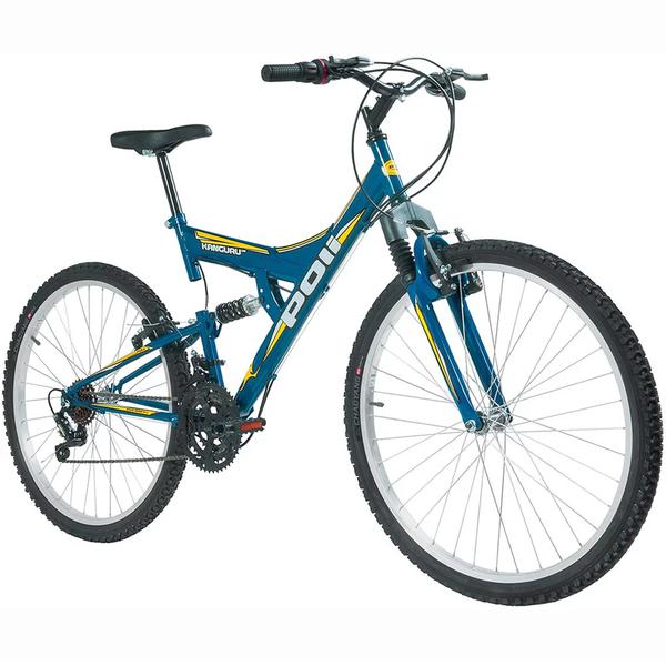 Bicicleta Full Suspension Kanguru Aro 26 Azul - Polimet