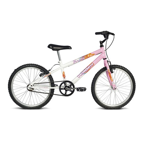 Bicicleta Infantil Aro 20 Brave Branco e Rosa Verden Bikes Rosa