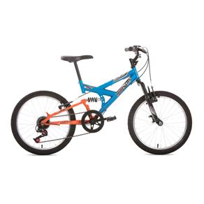 Bicicleta Infantil Aro 20 Houston STG20 com Suspensão – Azul/Laranja Fosco