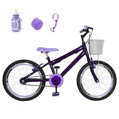 Bicicleta Infantil Aro 20 Kit e Roda Aero com Acessórios