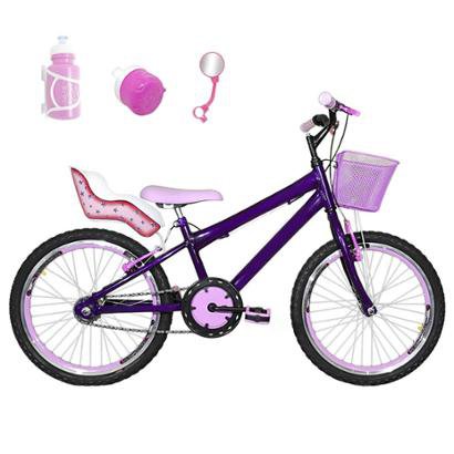 Bicicleta Infantil Aro 20 + Kit Roda Aero + Cadeirinha
